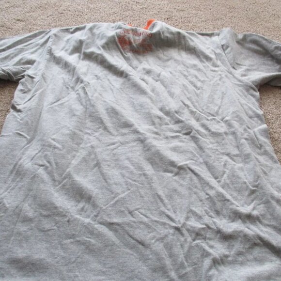 Harley Davidson Gray & Orange Shirt, Short Sleeved, Large, Greensboro NC - Picture 3 of 4